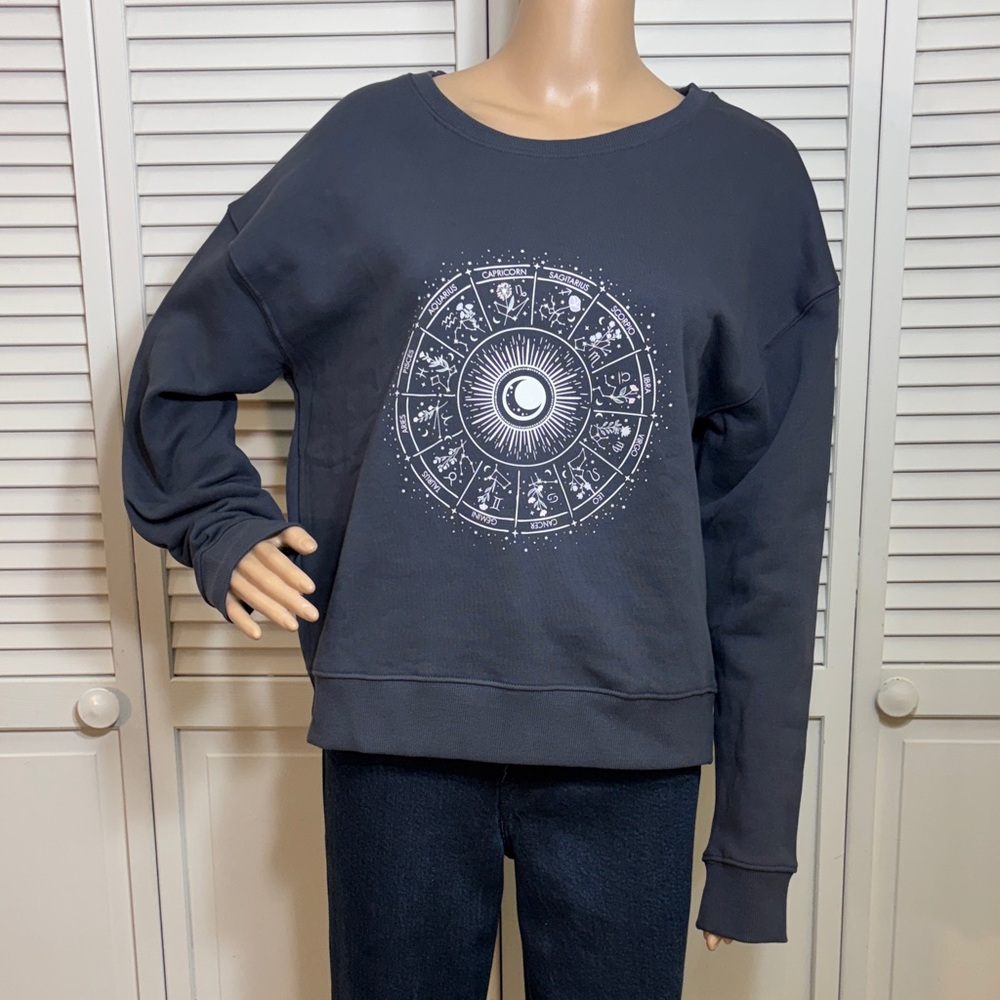 Excellent Condition Pact Organic Cotton Zodiac Star Signs Sweatshirt Medium